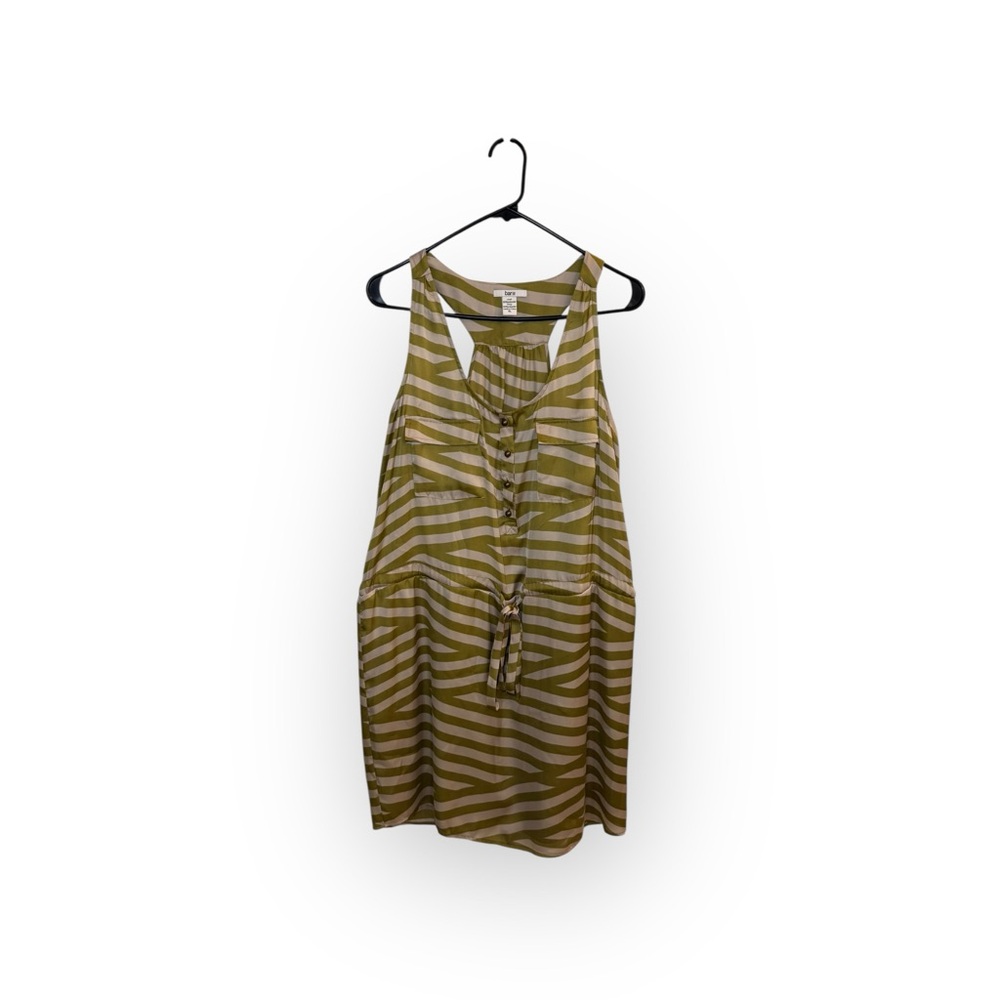 Bar III Green and Cream Zebra Print Racerback Mini Dress - Size XL - Picture 2 of 5